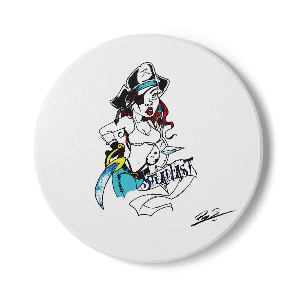 Coaster Pirate Lady (Round)