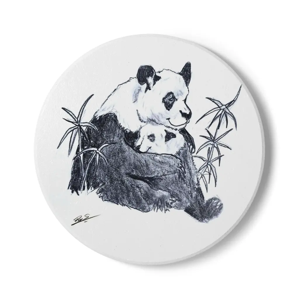 Coaster Panda Hug (Round)