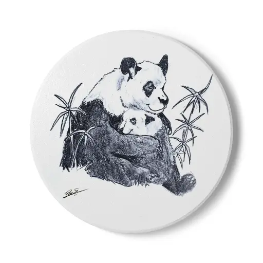 Coaster Panda Hug (Round)