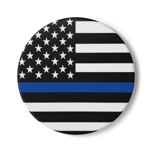 Back The Blue Coaster (round)